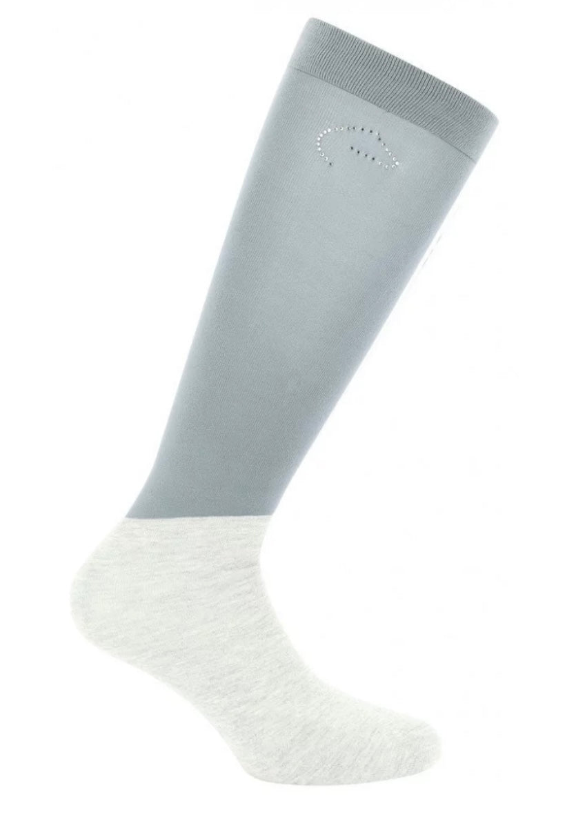 EQUITHEME - Chaussette Shiny Bordeaux (x1)/ Grise (x1)