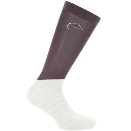 EQUITHEME - Chaussette Shiny Bordeaux (x1)/ Grise (x1)