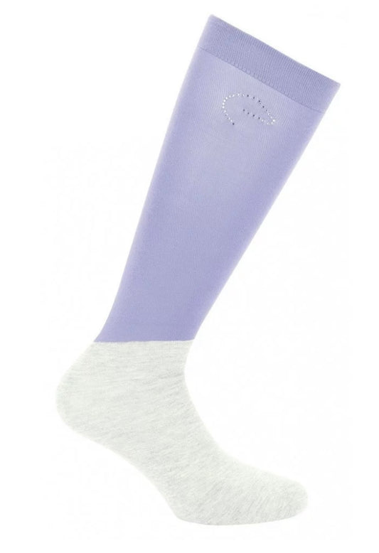 EQUITHEME - Chaussette Shiny Noir (x1)/ Violet (x1)