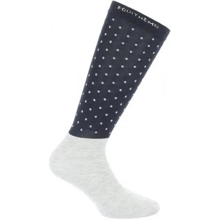 EQUITHEME - Chaussette Dotgrip Marine (x1)