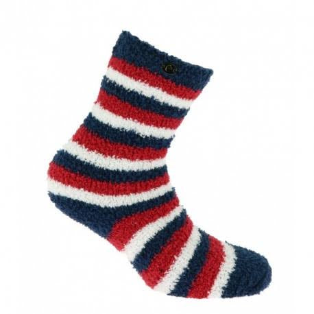 EQUI-KIDS - Chaussettes Chenille Marine/Rouge/Blanc