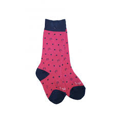 EQUI-KIDS - Chaussette Pony Love Rose/Marine