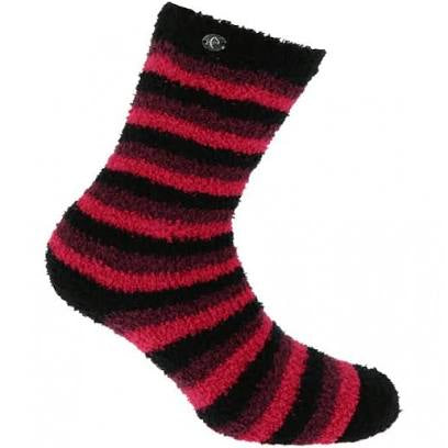 EQUI-KIDS - Chaussettes Chenille Noir/Violet/Framboise