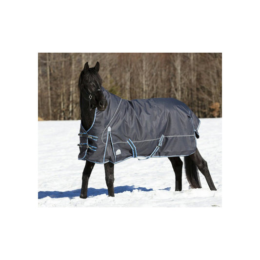 EQUITHEME - Couverture d'extérieur Tyrex 1200D High Neck Bleu 300g