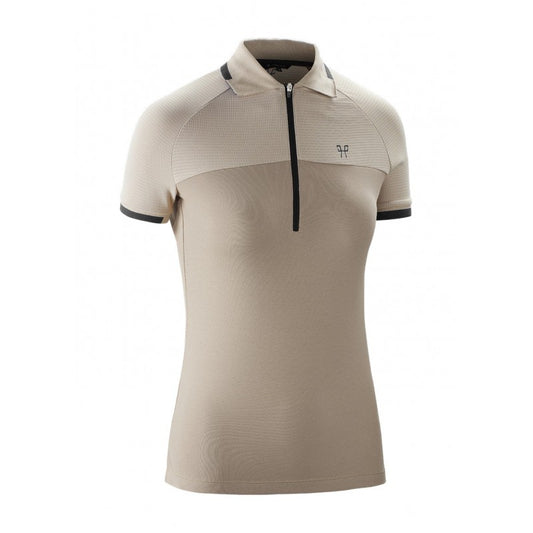 HORSE PILOT - Polo Manches Courtes Femme Ariia Beige