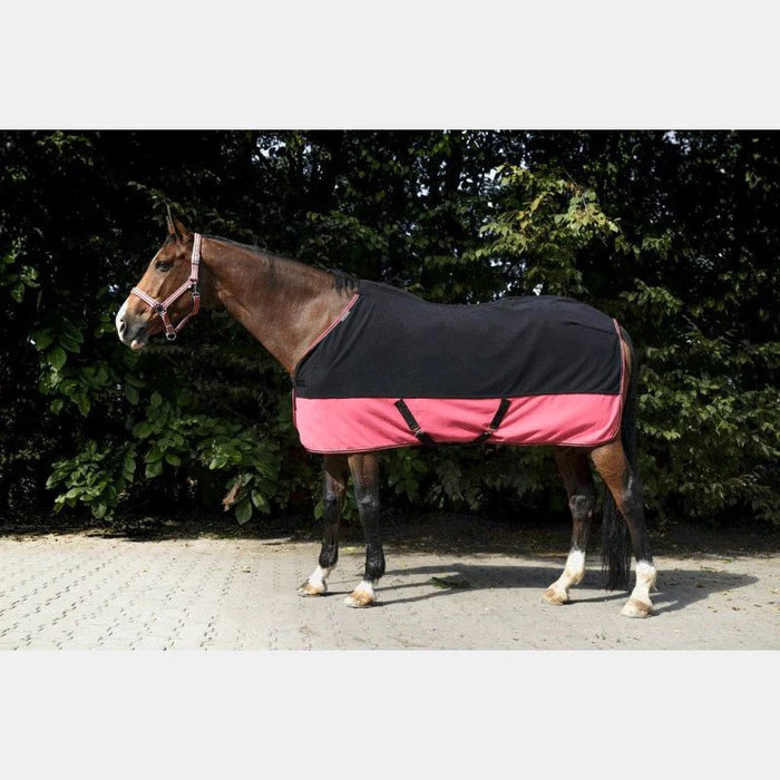 EQUITHEME - Chemise Polaire Noir/Framboise 280g