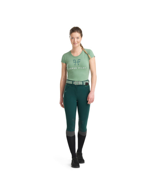 HORSE PILOT - Team Shirt Femme Vert